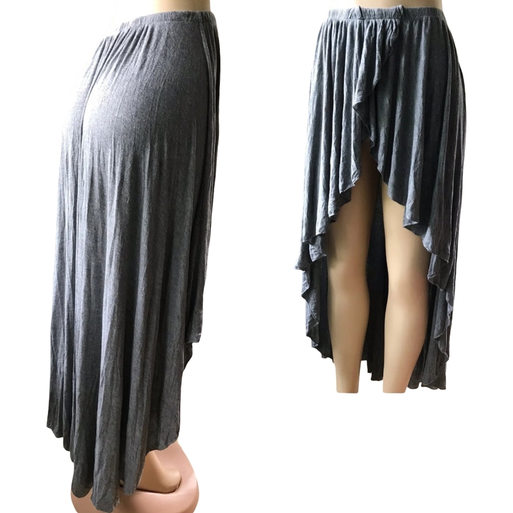 Brandy Melville Gray High Low Skirt